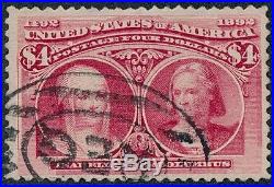 Drbobstamps US Scott #244 Used Well Centered $4 Columbian withGreat Color