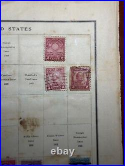 Early 1900 collection of rare United States stamps presidents. Washington etc