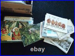 Estate postcards box. Early 1900's-up. US and World in used and unused condition