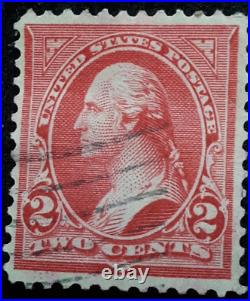 Excellent US Postage Stamp George Washington Two Cent (2¢) Red Stamp 1847-1907