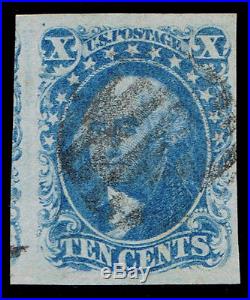 Exceptional Large Genuine Scott #14 Used Type-ii Blue Color Priced To Sell