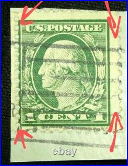 Extremely RARE MISPRINTED 1912 GREEN WASHINGTON 1c stamp