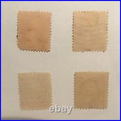 Four different postage stamps RED George Washington 2 cents