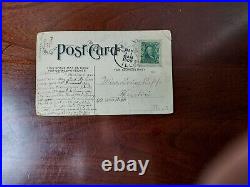 Franklin 1 Cent Green Stamp 1909 Post Card Amazing