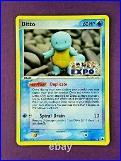 GAMES EXPO (SQUIRTLE) DITTO Ex Delta Species 64/113 Rare Pokemon Promo