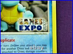 GAMES EXPO (SQUIRTLE) DITTO Ex Delta Species 64/113 Rare Pokemon Promo