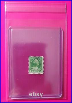 GEORGE WASHINGTON 1 Cent Stamp SUPER RARE Green Looking Right STAMPED 1932