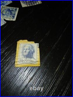 GEORGE WASHINGTON 5 CENT BLUE UNITED STATES POSTAGE STAMP- Called dirty face