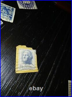 GEORGE WASHINGTON 5 CENT BLUE UNITED STATES POSTAGE STAMP- Called dirty face