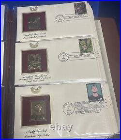 GOLDEN REPLICAS OF UNITED STATES STAMPS 50 total stamps One Is Just A Stamp