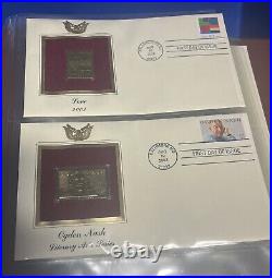 GOLDEN REPLICAS OF UNITED STATES STAMPS 50 total stamps One Is Just A Stamp