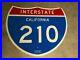 Genuine California Interstate 210 Fwy Sign with Property Stamp, 30 x 25 x 1/16