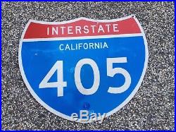 Genuine Road Grade California Interstate 405 Fwy Sign PROPERTY STAMP BLEMISHED