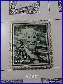 George Washington 1 Cent Rare Unites States Stamps Vintage Green