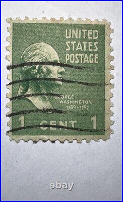 George Washington 1 Cent Stamp 1789-1797 (Very Rare Vintage)