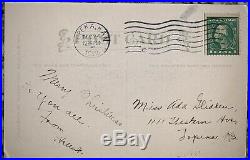 George Washington 1 Cent Stamp 1912 On Post Card