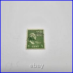 George Washington 1 Cent Stamp Green 12 Perf. Excellent Cond. Used