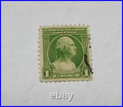 George Washington 1 One Cent Stamp 1732-1932 Green Looking Right RARE