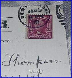 George Washington 2 Cent Stamp Red Postmarked 1907