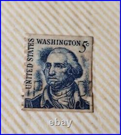 George Washington 5 cent blue United States Postage 1967 Used Antique stamp