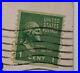 George Washington Green 1 Cent Stamp Facing Right On Postcard Postmarked 1947