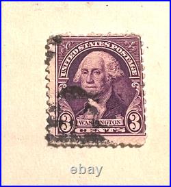 - George Washington stamp 1932 U. S. United States postage 3 cent VFU