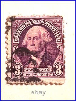 - George Washington stamp 1932 U. S. United States postage 3 cent VFU