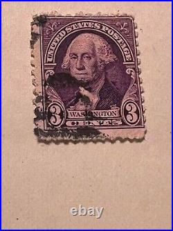 - George Washington stamp 1932 U. S. United States postage 3 cent VFU