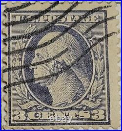 George Washington three cent stamp deep violet 1918-1920 RARE OFFSET PRINTING