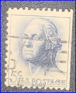 George Washington vintage 5 cent Rare Used Stamp 1962 United States Postage