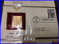 Golden Replicas Of United States Stamp Proof Replicas 22kt Gold Collection