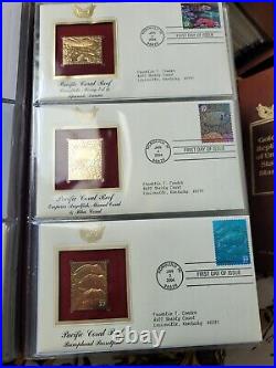 Golden Replicas Of United States Stamps 22k Gold Book of 74 stamps 2003-2005