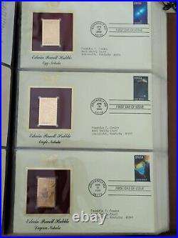 Golden Replicas Of United States Stamps 22k Gold Book of 75 stamps 1999-2001