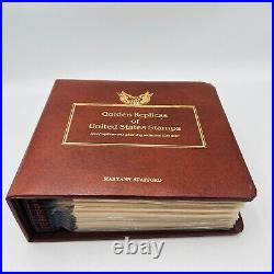 Golden Replicas Of United States Stamps Lot 4 Binders Over 150 22kt Gold Stamps