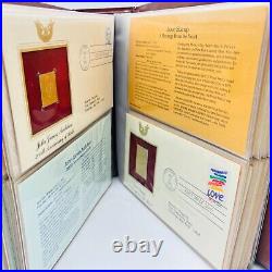 Golden Replicas Of United States Stamps Lot 4 Binders Over 150 22kt Gold Stamps