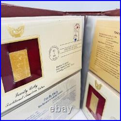 Golden Replicas Of United States Stamps Lot 4 Binders Over 150 22kt Gold Stamps