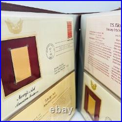 Golden Replicas Of United States Stamps Lot 4 Binders Over 150 22kt Gold Stamps