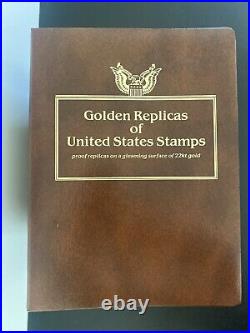 Golden Replicas Of United States Stamps Proof 22kt Gold With Original Receipts