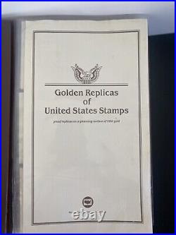 Golden Replicas Of United States Stamps Proof 22kt Gold With Original Receipts