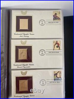 Golden Replicas Of United States Stamps Proof 22kt Gold With Original Receipts