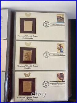 Golden Replicas Of United States Stamps Proof 22kt Gold With Original Receipts