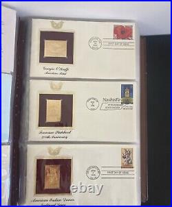 Golden Replicas Of United States Stamps Proof 22kt Gold With Original Receipts