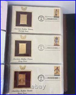 Golden Replicas Of United States Stamps Proof 22kt Gold With Original Receipts