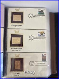 Golden Replicas Of United States Stamps Proof 22kt Gold With Original Receipts