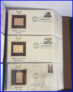 Golden Replicas Of United States Stamps Proof 22kt Gold With Original Receipts