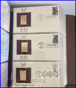 Golden Replicas Of United States Stamps Proof 22kt Gold With Original Receipts