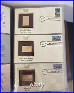 Golden Replicas Of United States Stamps Proof 22kt Gold With Original Receipts