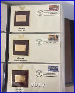 Golden Replicas Of United States Stamps Proof 22kt Gold With Original Receipts