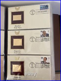 Golden Replicas Of United States Stamps Proof 22kt Gold With Original Receipts