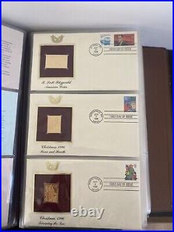 Golden Replicas Of United States Stamps Proof 22kt Gold With Original Receipts